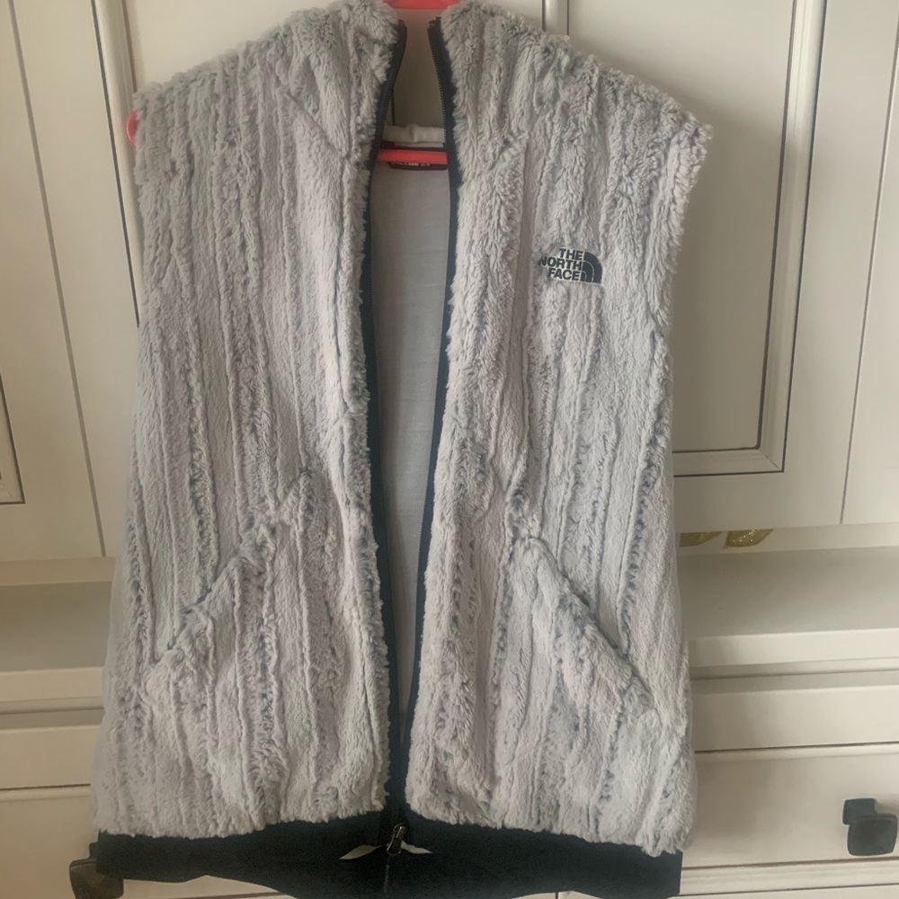 Fuzzy north face vest
